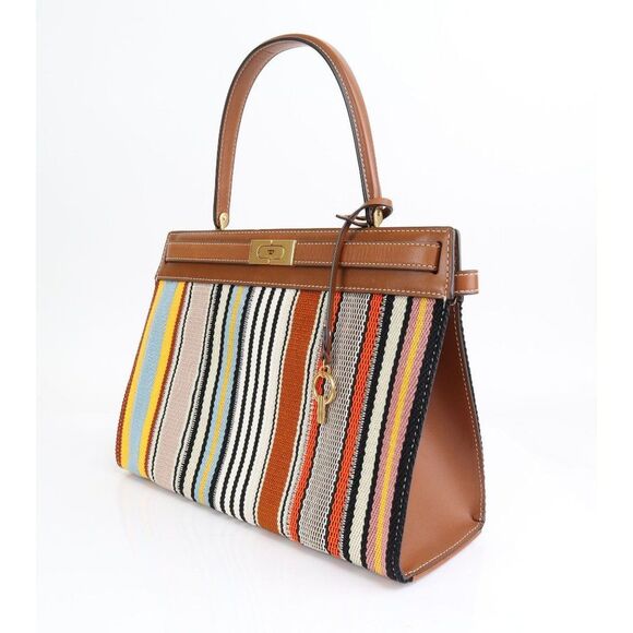 NWT Tory Burch LIMITED EDT Lee Radziwill STRIPE Satchel Bag Tote - Picture 4 of 11